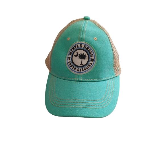 Myrtle Beach South Carolina Patch Hat Logo Golf Beach Vacation Mesh Snapback Cap - Picture 1 of 6